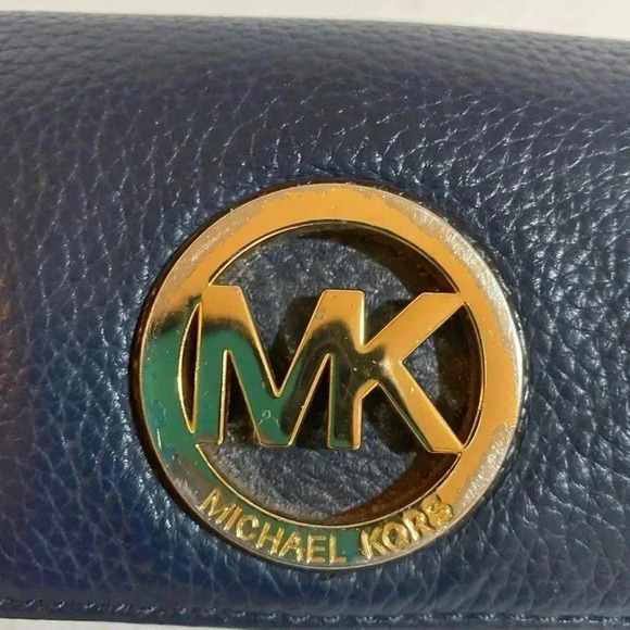 Michael kors navy blue leather wallet - Picture 6 of 9